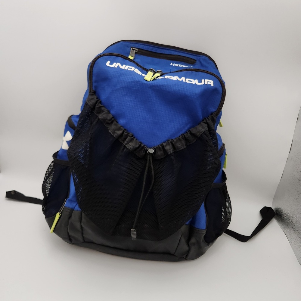 Under Armour Backpack Unisex One Size Blue Storm 1 Laptop Mesh Ball Pocket